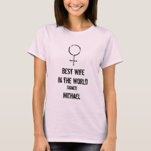T-shirt Personalize a camisa, a melhor esposa no mundo