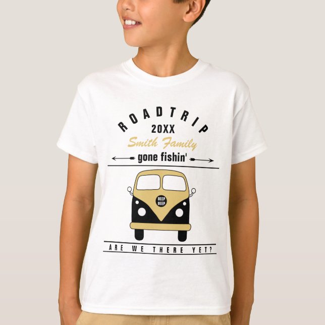 T-Shirt Personalize das Crianças de Viagem Rodoviá (Frente)