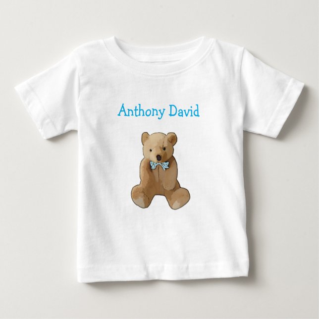 T-shirt Personalize este bonitinho urso de pelúcia orgânic (Frente)