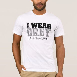 T-shirt Personalize-me vestem o cancro cerebral cinzento