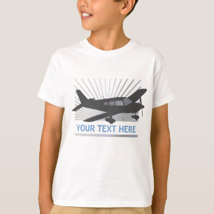 T-shirt Personalize o texto - avião da baixa asa