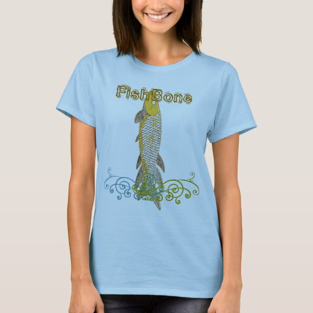 T-shirt Personalize para dizer qualquer coisa Fishbone Aqu (Frente)