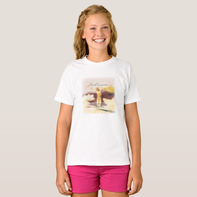 T-shirt Personalize, Parabéns pela Primeira Comunhão (Frente Completa)