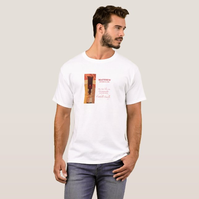 T-shirt Personalize, RCIA Parabéns, Católico, Vermelho (Frente Completa)