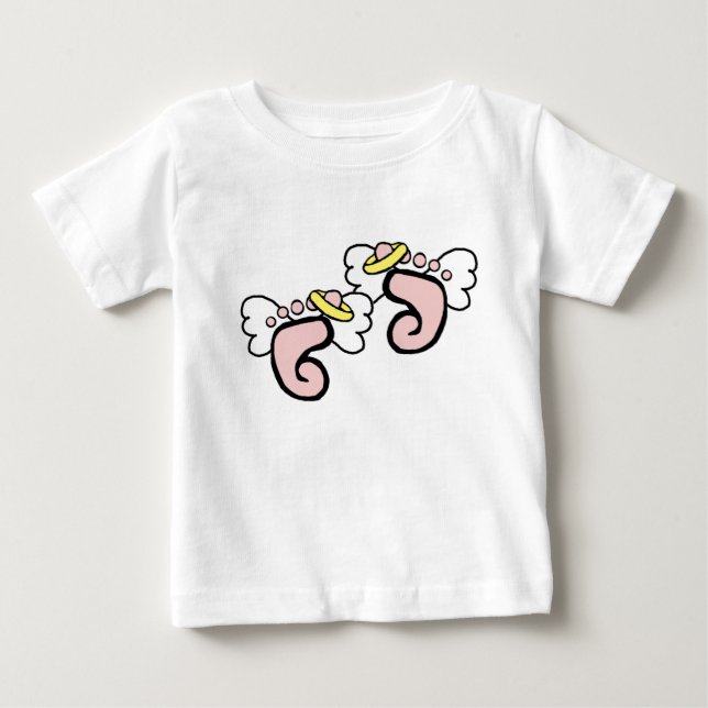 T-shirt Pés cor-de-rosa simples (Frente)