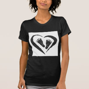 T-shirt Pés do bebê