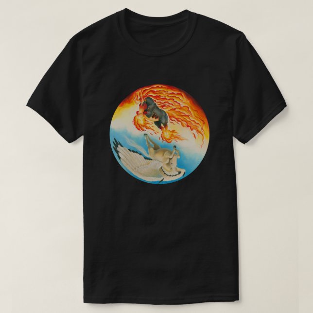 T-shirt Pesadelo e Mesa Pegasus Yin Yang (Frente do Design)