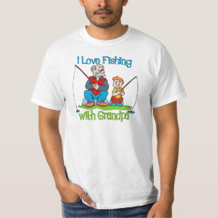 T-shirt Pesca - Adoro pescar com vovô