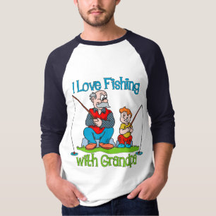 T-shirt Pesca - Adoro pescar com vovô