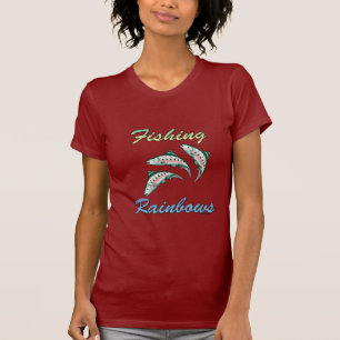 T-shirt Pesca De Arcos-Arco Pescar Truta Arco-Íris