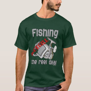 T-shirt Pesca De Bluegill A Reel Nega Pescaria Grave