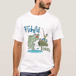 T-shirt Pesca Engraçada - Pensamento Pescado