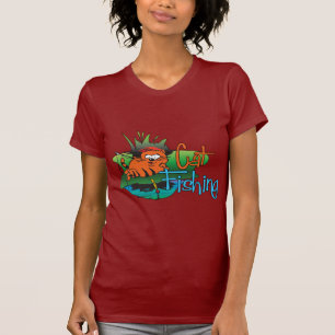 T-shirt Pesca Engraçada - Pesca De Gato
