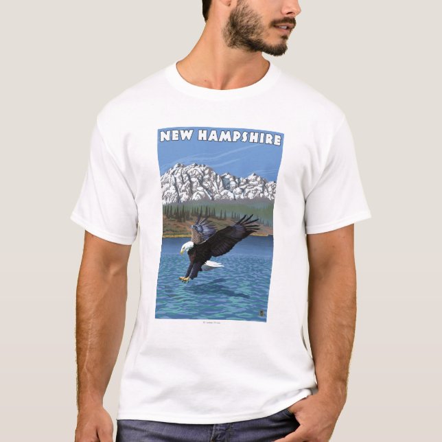 T-shirt Pesca nova de HampshireEagle (Frente)