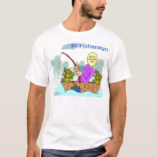 T-shirt Pescador Funny Cartoon