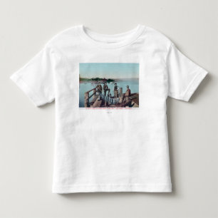 T-shirt Pescadores que mostram a captura do dia