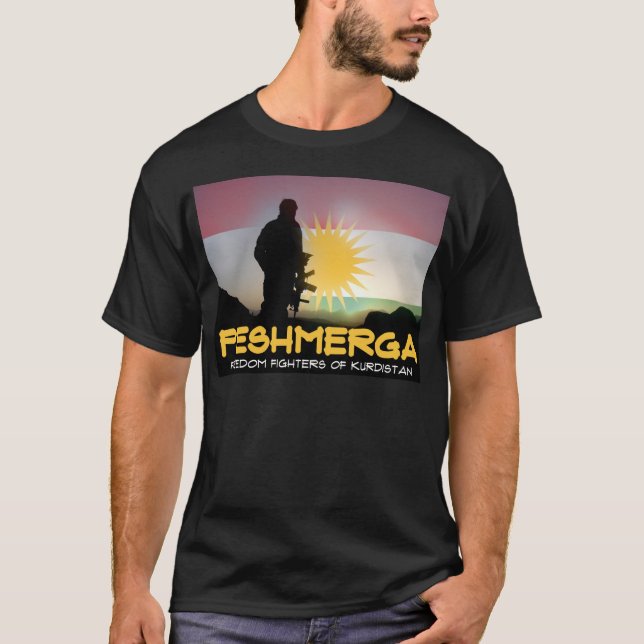 T-shirt Peshmerga - LUTADORES da LIBERDADE de CURDISTÃO (Frente)
