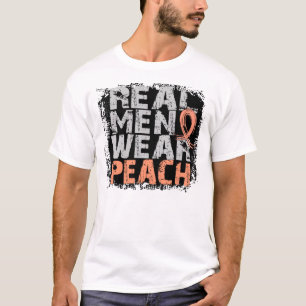T-shirt Pêssego real do desgaste de homens do cancer