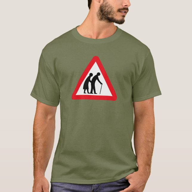 T-shirt Pessoas adultas (1), sinal de tráfego, Reino Unido (Frente)