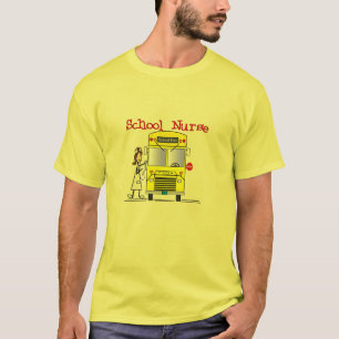 T-shirt Pessoas do design da vara da enfermeira da escola