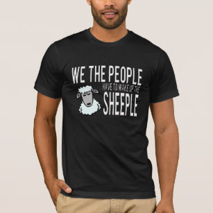 T-shirt Pessoas e Sheeple - humor político
