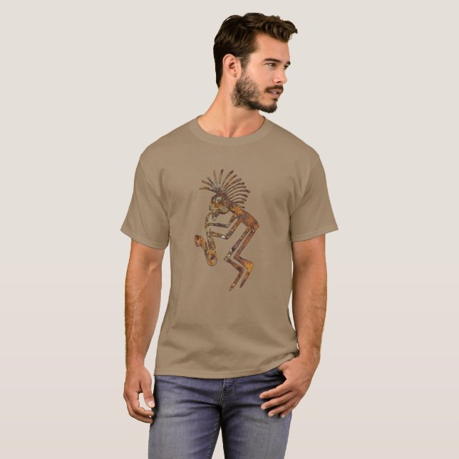 T-shirt Petroglyph do jogador de saxofone (Frente Completa)