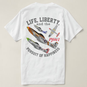 T-shirt Pfive1 P-51D "perseguição da felicidade "