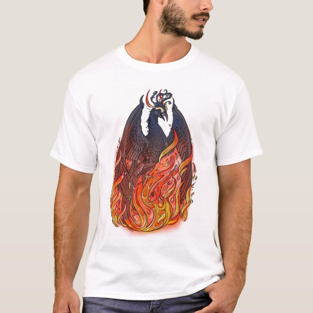 T-shirt Phoenix nas chamas (Frente)