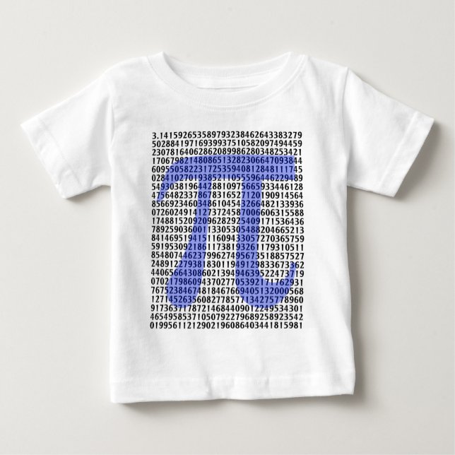 T-shirt Pi 3.14 a 100 dígitos (Frente)