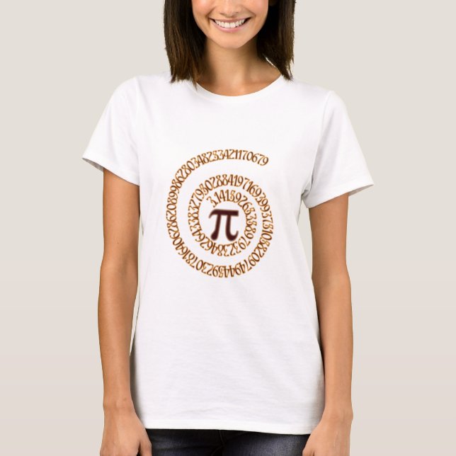 T-shirt Pi para o lugar decimal de centésima parte (Frente)