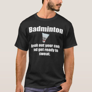 T-shirt Piada divertida do Badminton
