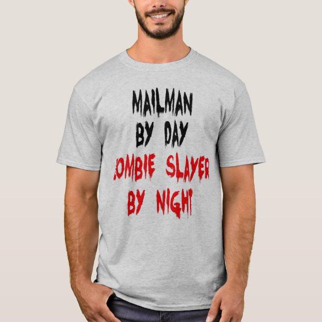 T-shirt Piada Zombie do carteiro (Frente)