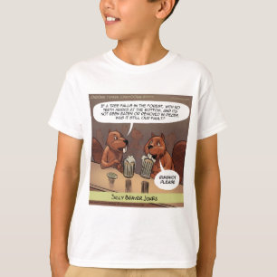 T-shirt Piadas Bobas de Castor, Desenho Animado Divertido