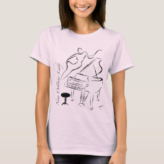 T-shirt Piano das senhoras T. de Nova Orleães