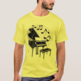 T-shirt Piano em black