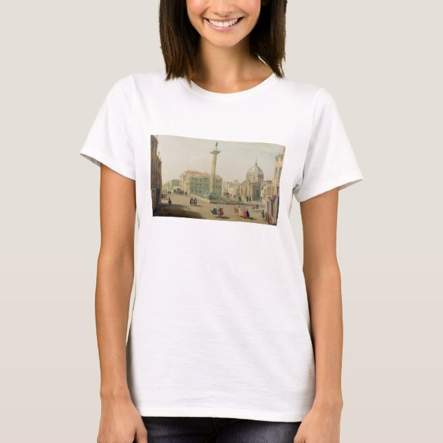T-shirt Piazza Colonna, Roma (Frente)