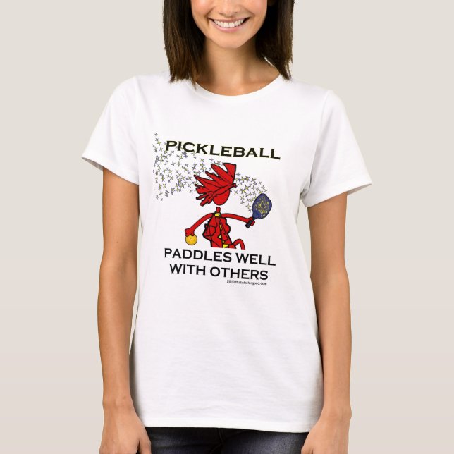 T-shirt Pickleball rema bem com outro (Frente)