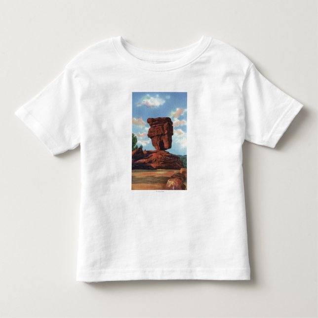T-shirt Pico dos piques, Colorado - rocha equilibrada (Frente)