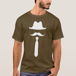 T-shirt Pictograma de bigode e cowboy