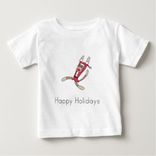 T-shirt pijamas do Natal do macaco da peúga