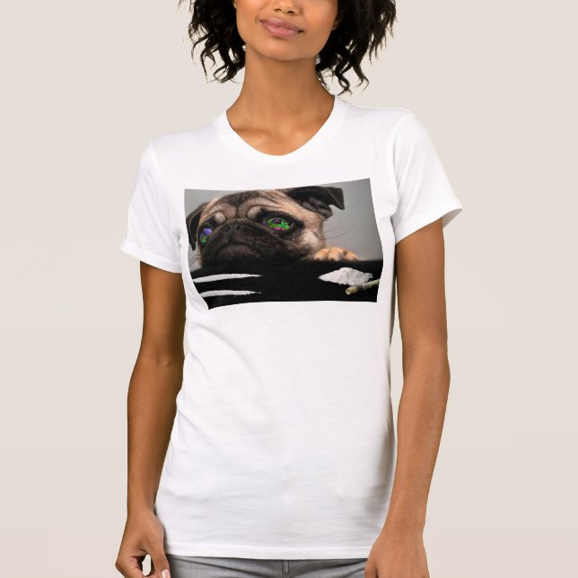 T-shirt Pill Poppin Pug Tank (Frente)