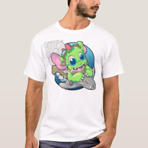 T-shirt Piloto do bombardeiro do monstro