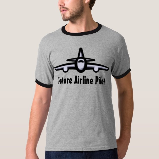 T-shirt Piloto futuro da linha aérea (Frente)