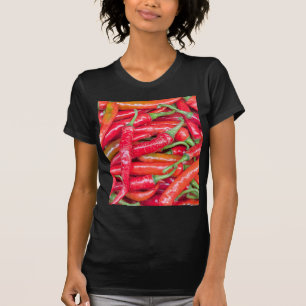 T-shirt Pimentos picantes vermelhos