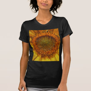 T-shirt Pincéis de girassol e sementes negros