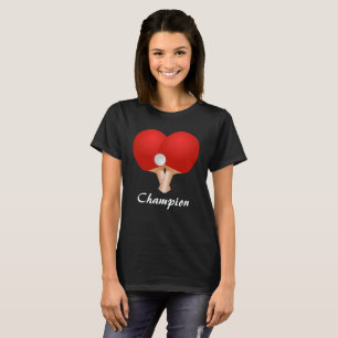 T-shirt Ping Pong Paddle Mesa Heart-shirt personalizada