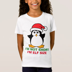 T-shirt Pinguim bonito do Natal eu não sou curto mim sou