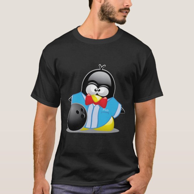 T-shirt Pinguim da boliche (Frente)