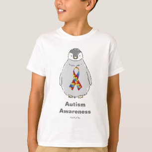 T-shirt Pinguim da consciência do autismo