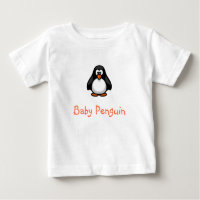 Pinguim de bebê de cartoon bonito com nariz brilha